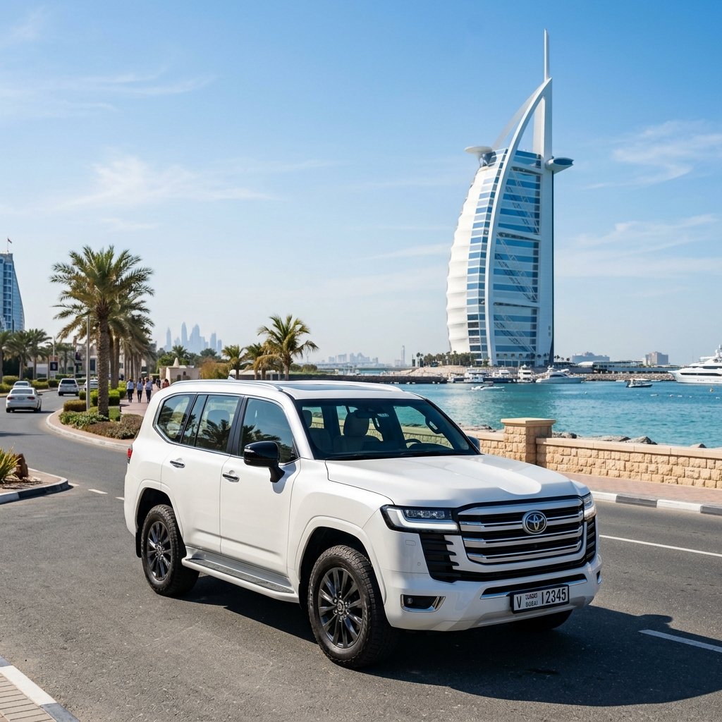 Tourism registered vehicle near Burj Al Arab